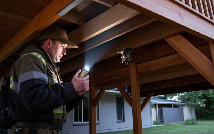 Under Deck Possum Removal in Lynbrook